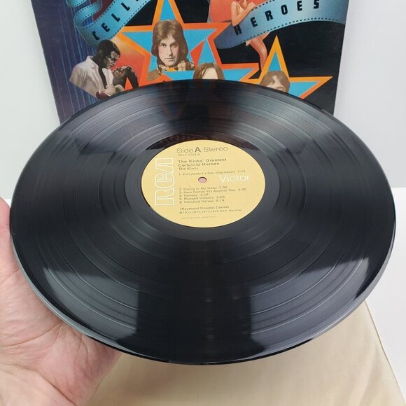 Kinks Greatest Celluloid Heroes Vinyl Record 1976 OG LP APL1-1743 NM Near Mint - Picture 4 of 10